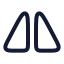 Imageflip Horizontal icon with stroke rounded style